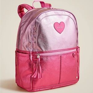 State kids' Kane double pocket backpack in metallic pink $130